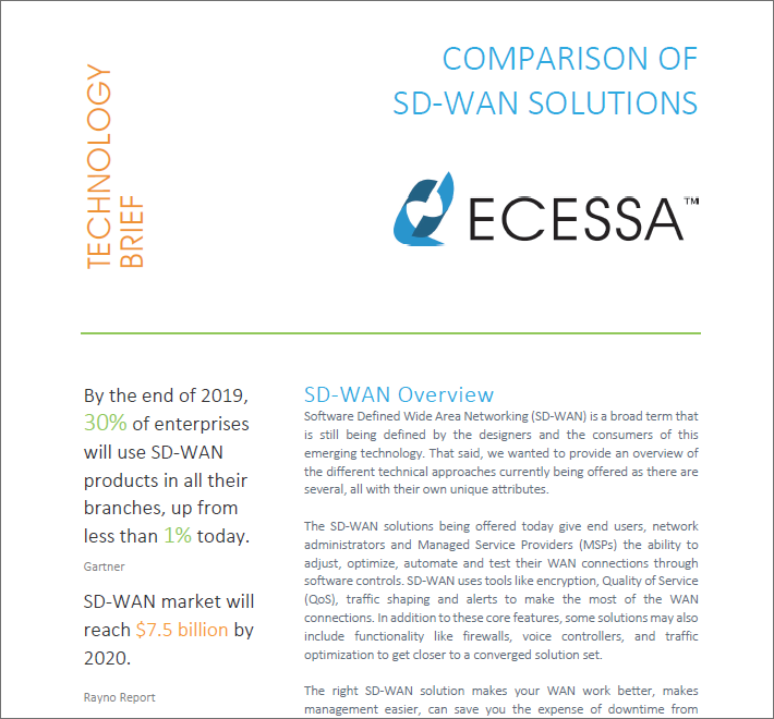 SD-WAN Vendors Solutions Comparison Report