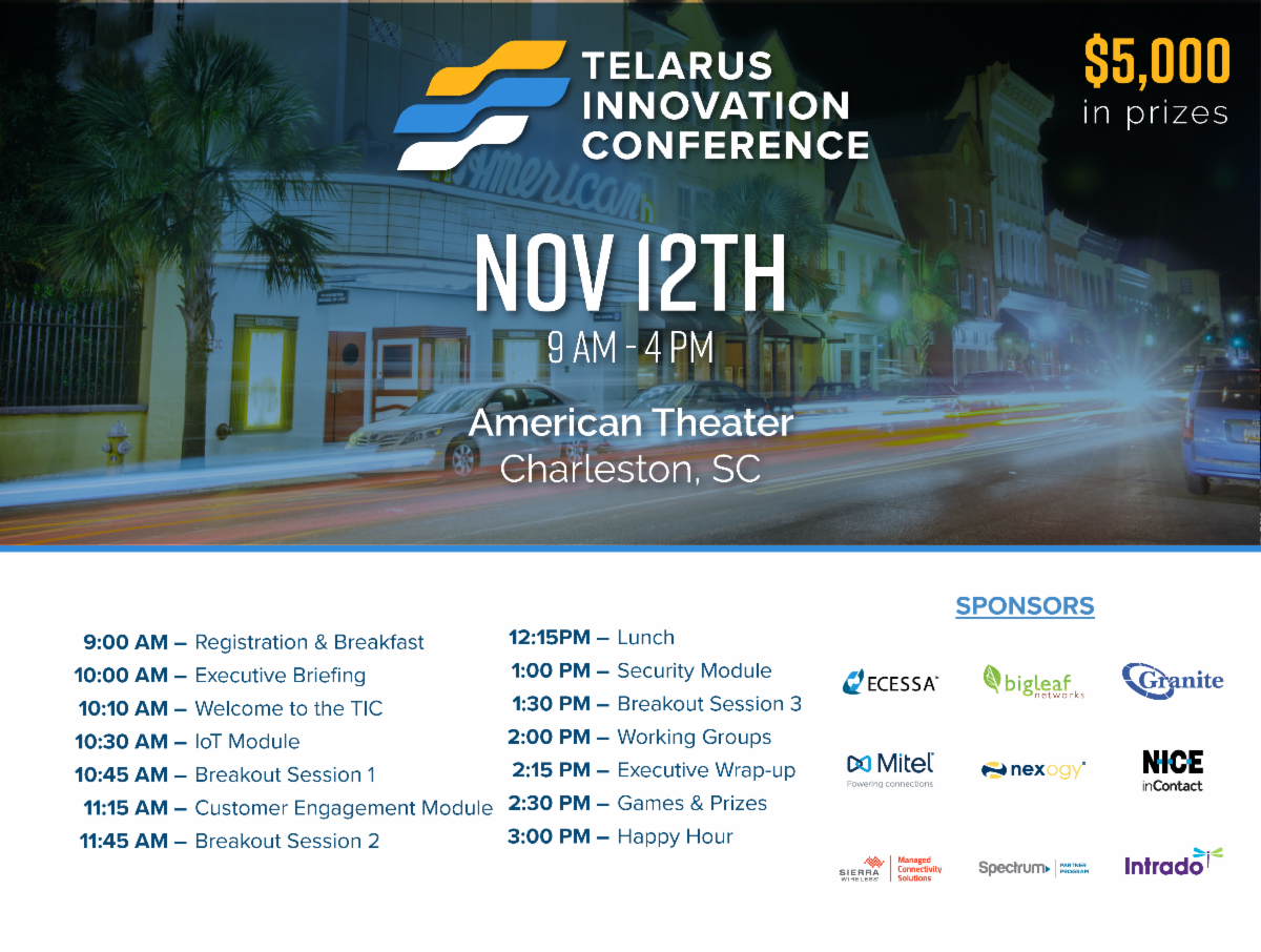 Telarus Charleston TIC info